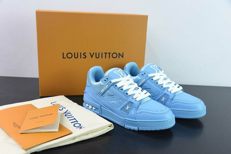 LV Trainer Blue Embossed Monogram